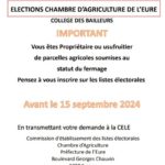 Elections chambre agriculture de l’Eure 